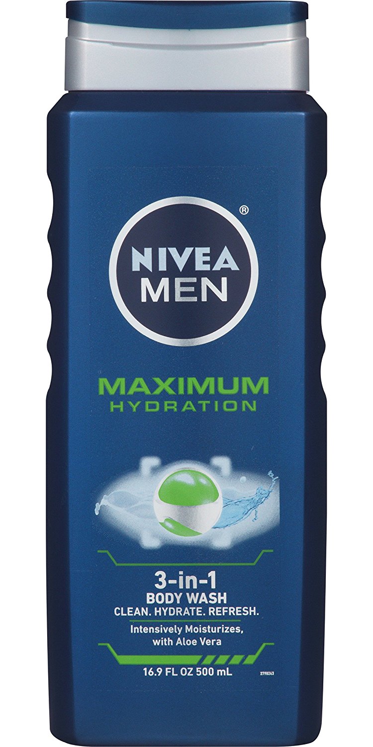 NIVEA Men Maximum Hydration 3 in 1 Body Wash 16.9 Fluid Ounce - ADDROS.COM